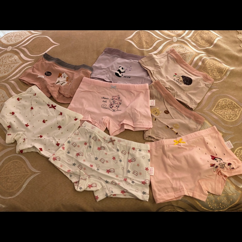 bundle of 8 kid underwear children pants 100% cotton panties